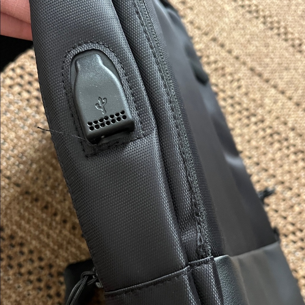 Sleek Black Structured Backpack With Adjustable S… - image 4